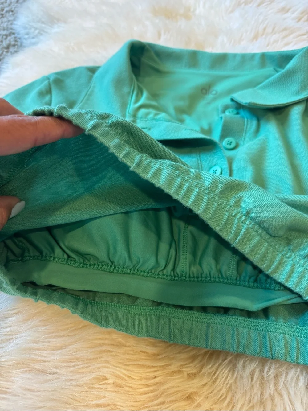 Alo Cropped Polo Top